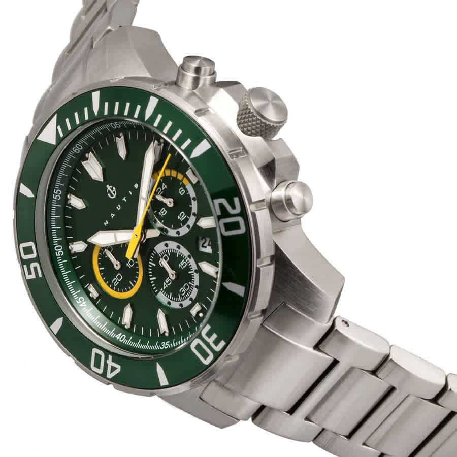 Nautis Dive Chrono 500 Chronograph Quartz Green Dial Mens Watch 17065-I