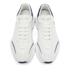 Dolce and Gabbana White and Blue Daymaster Sneakers