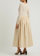 Sister Jane Darling Stretch-jersey Midi Dress Cream