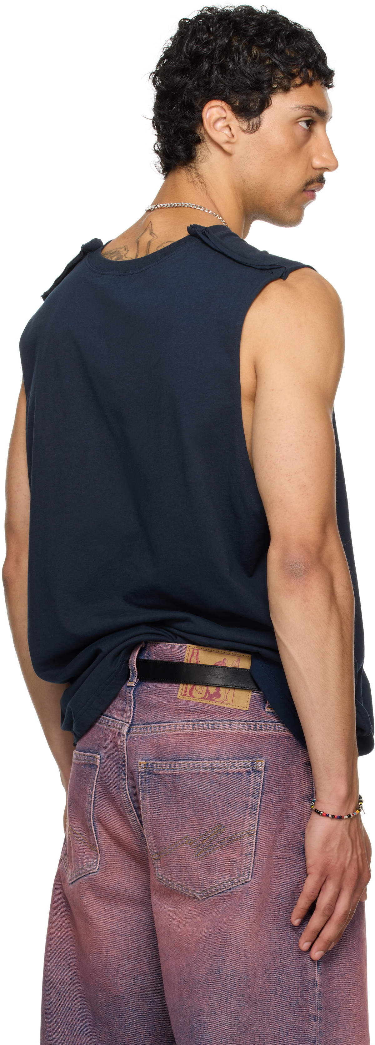 Martine Rose SSENSE Exclusive Navy Double T-shirt