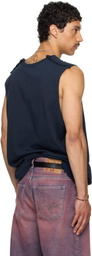 Martine Rose SSENSE Exclusive Navy Double T-shirt