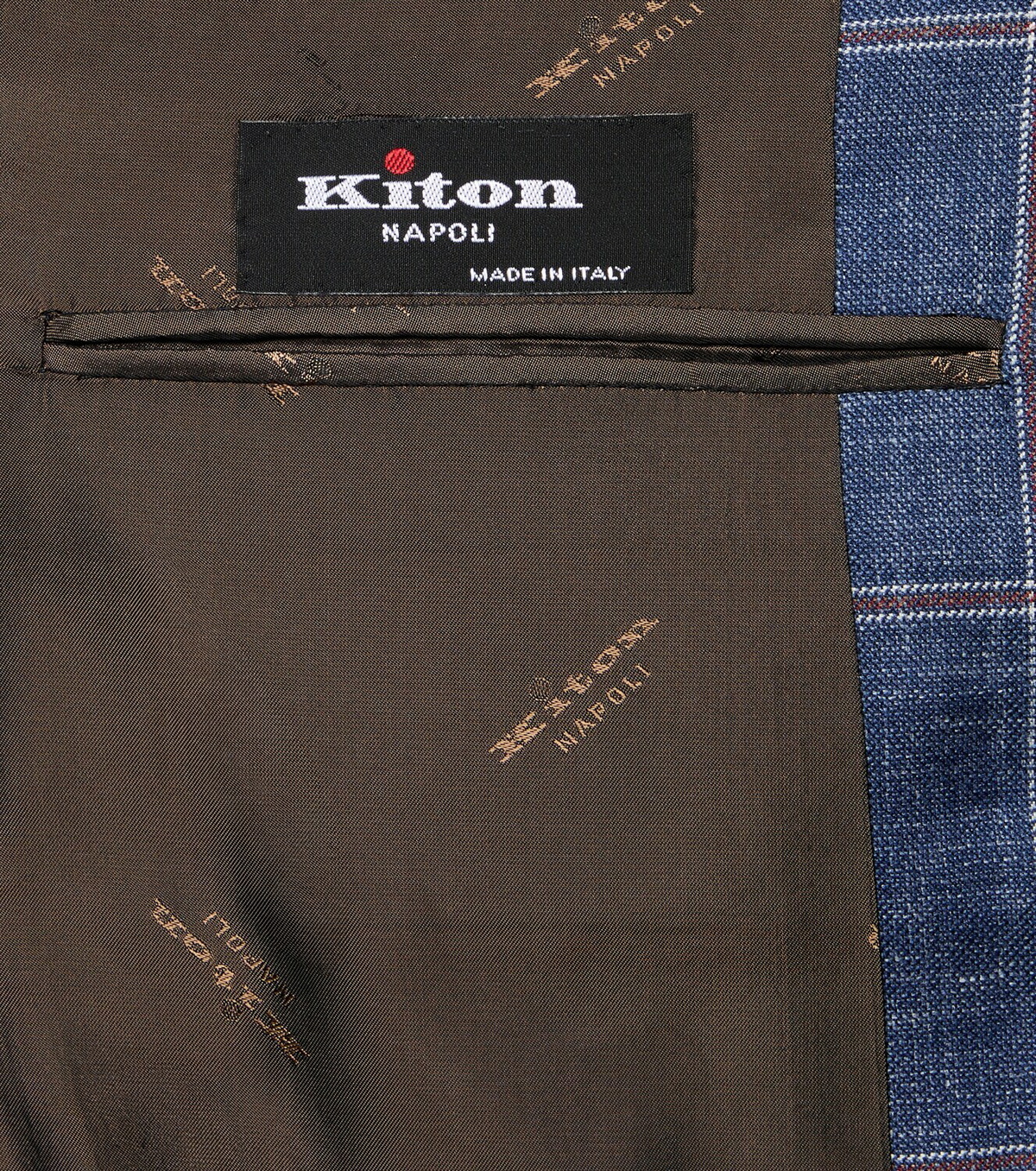 Kiton Checked cashmere, wool, silk, and linen blazer