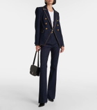 Veronica Beard Gracie belted high-rise bootcut jeans