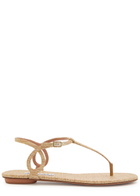 Aquazzura Almost Bare Woven Sandals Cream
