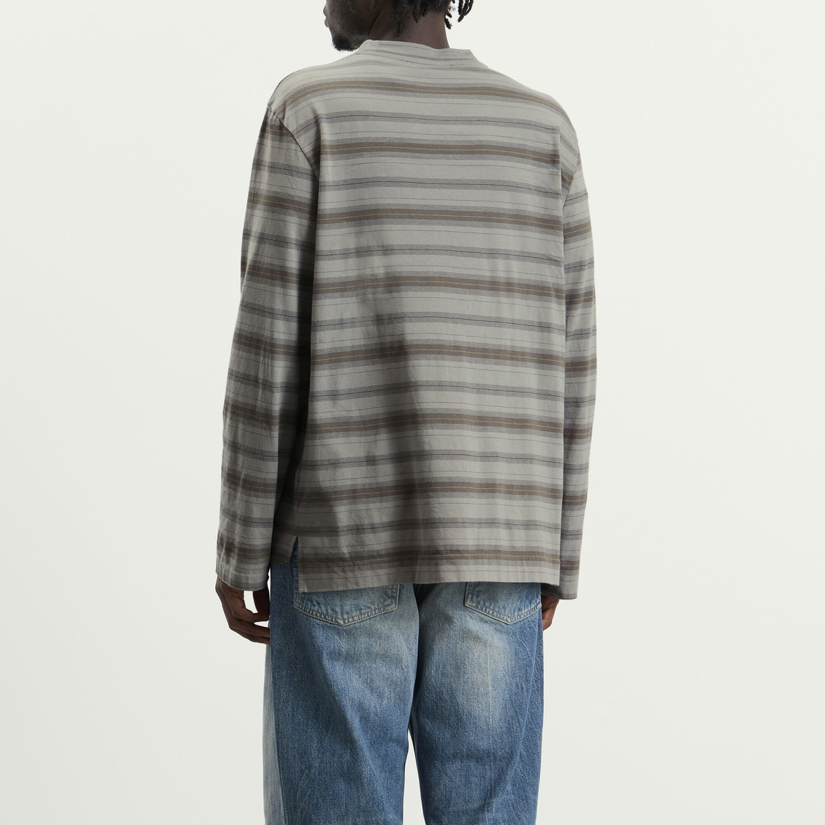 Our Legacy Men's Stripe Box Long Sleeve Top in Specture