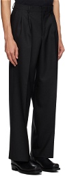 Sunflower Black Wide Pleated Trousers