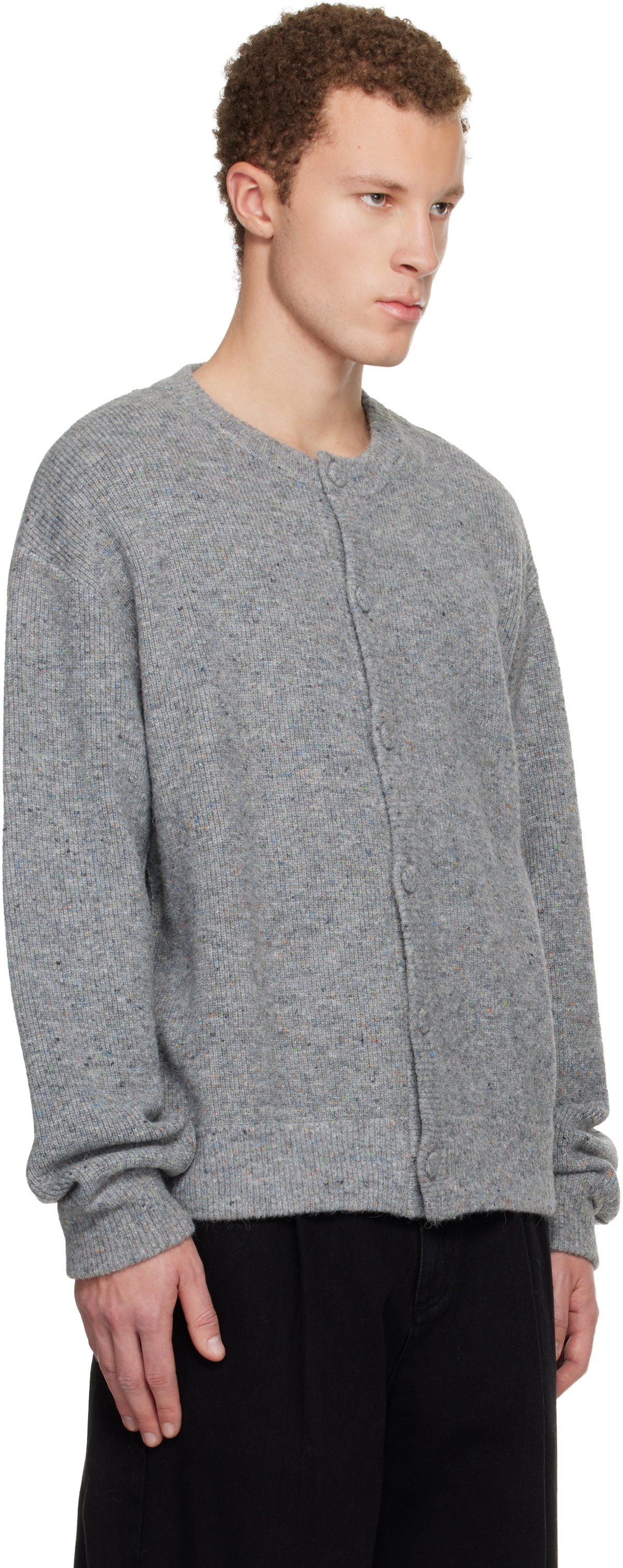 WOOYOUNGMI Gray Crewneck Cardigan