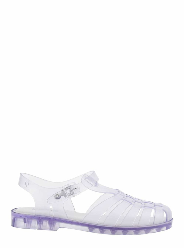 Photo: Melissa possession White Sandals With Cage Design And Adjustable Buckle Closure In Tech Fabric Woman