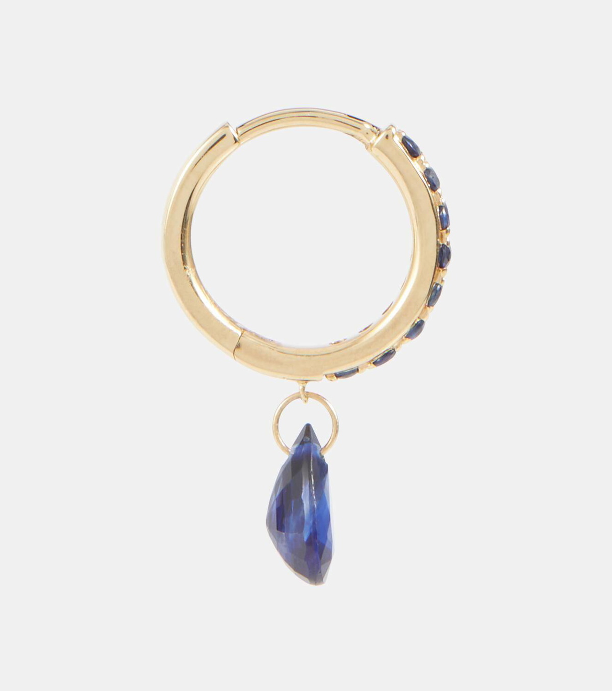 Persée 18kt gold single earring with sapphire and topaz