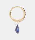 Persée 18kt gold single earring with sapphire and topaz