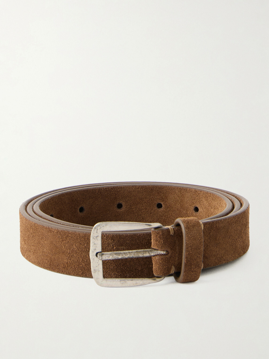 Massimo Alba - 2.5 cm Budapest Suede Belt - Brown
