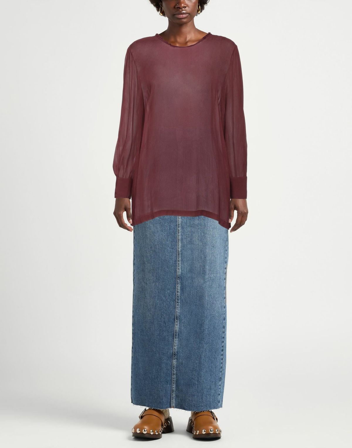 Nude Womens Top Burgundy