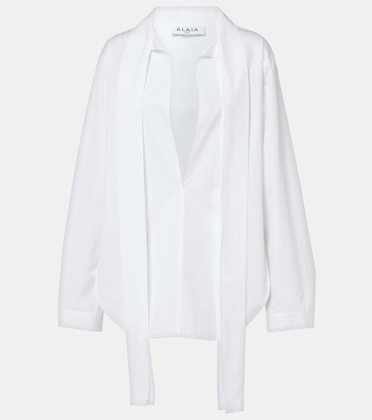 Alaïa Scarf cotton blouse