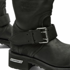 Balenciaga Men's Venom Leather Boots in Black/Silver
