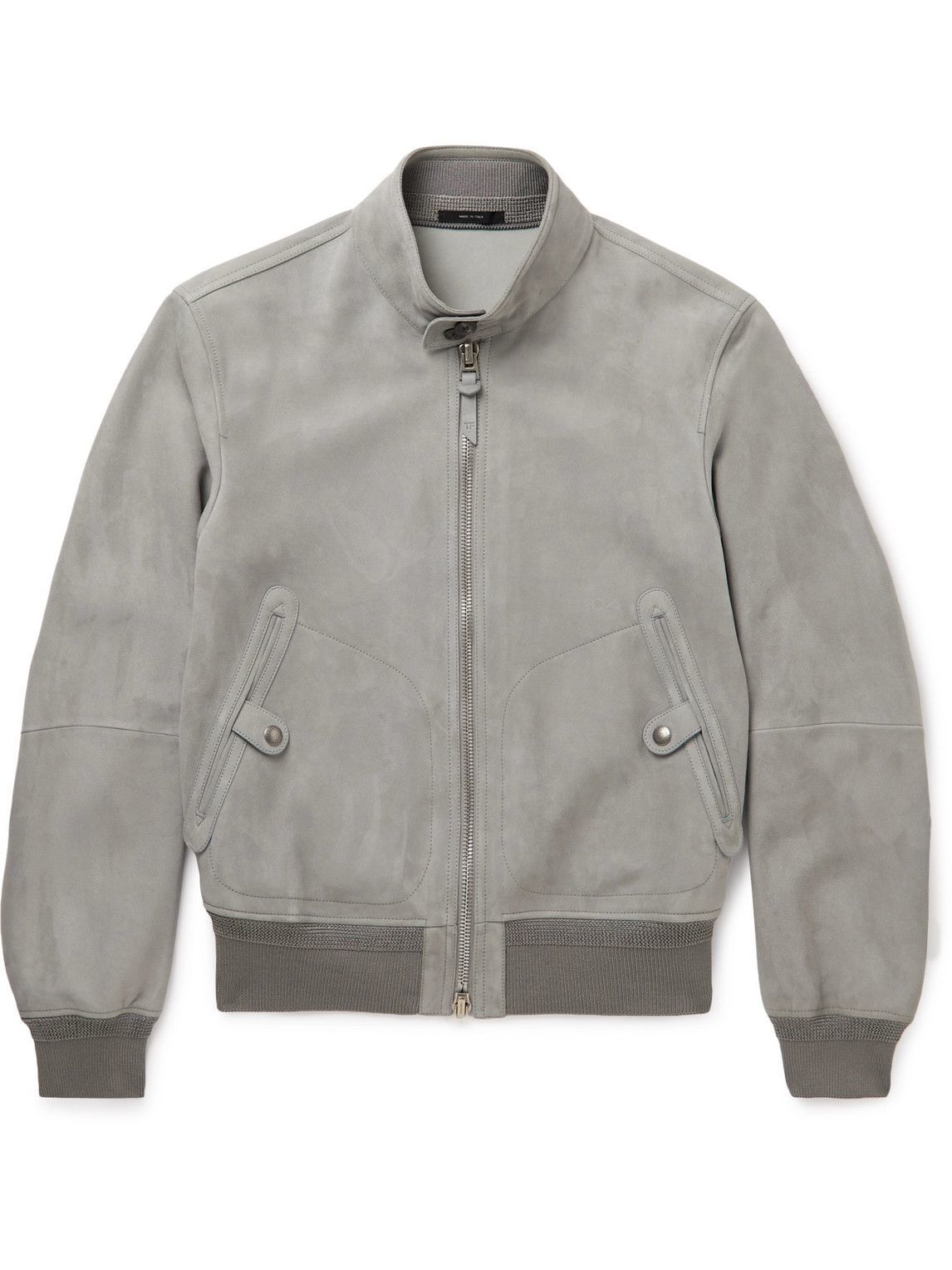 TOM FORD - Suede Harrington Jacket - Gray