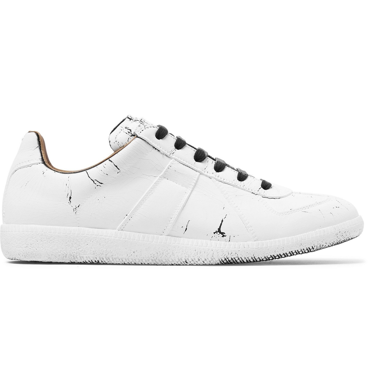 Maison Margiela - Replica Painted Leather Sneakers - White