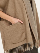 Ferragamo Womens Cashmere cape in Beige