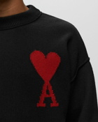 Ami Paris Red Ami De Coeur Sweater Black - Mens - Pullovers