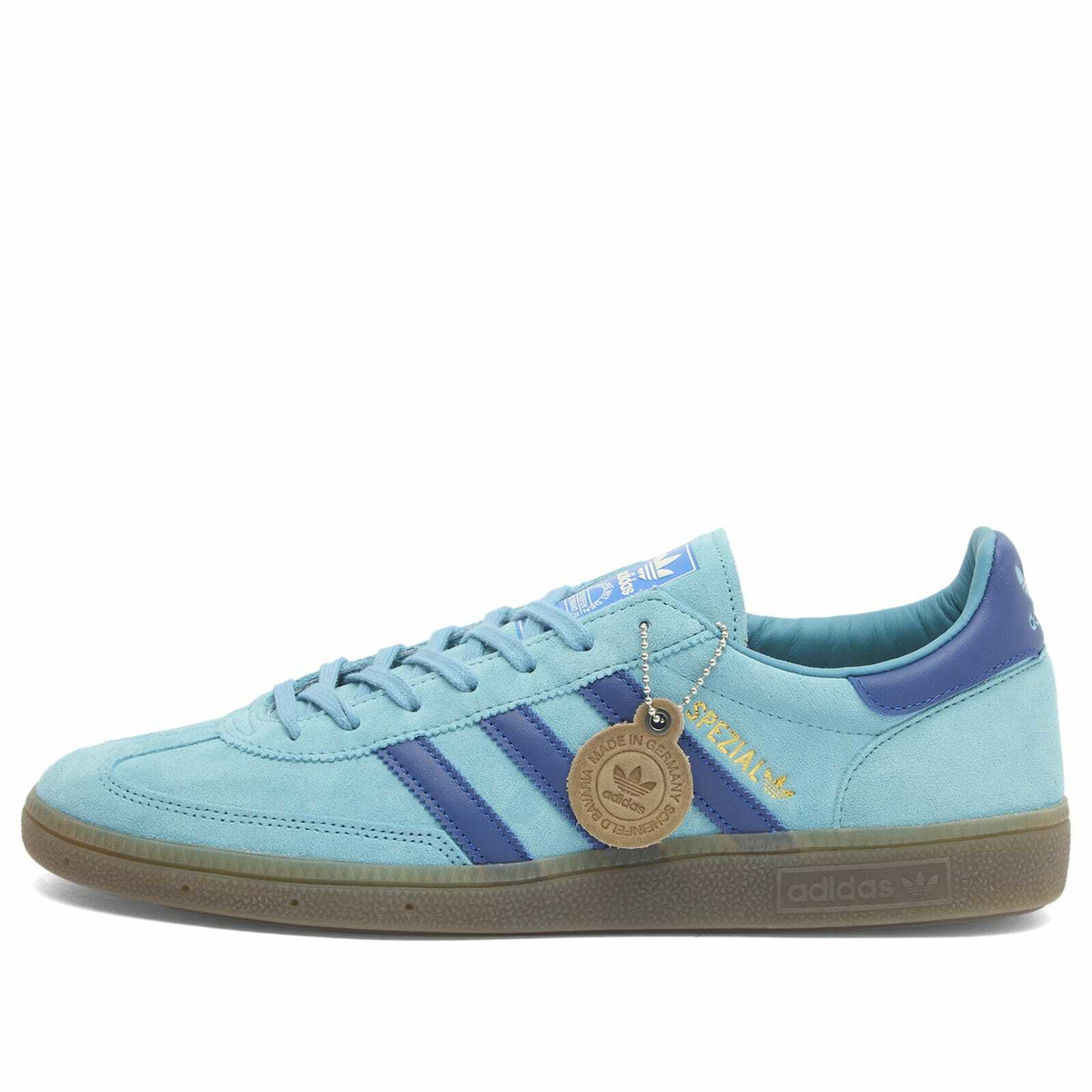 Adidas Men's Handball Spezial Mig Sneaker in Tactile Steel/Team Royal Blue/Gum