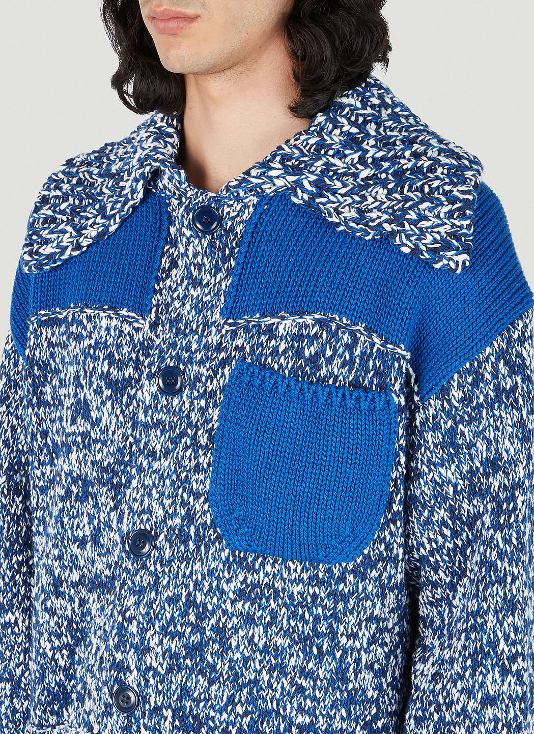 Kenzo Mouliné  Button Down Cardigan
