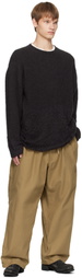 YOHJI YAMAMOTO Gray Gradation Round Neck Sweater