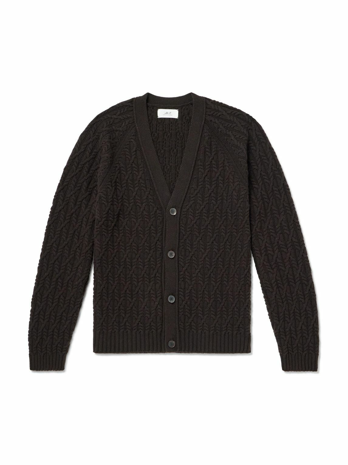 Mr P. - Cable-Knit Wool Cardigan - Brown