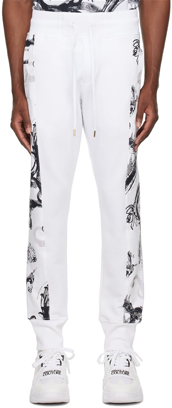Photo: Versace Jeans Couture White Watercolour Couture Sweatpants