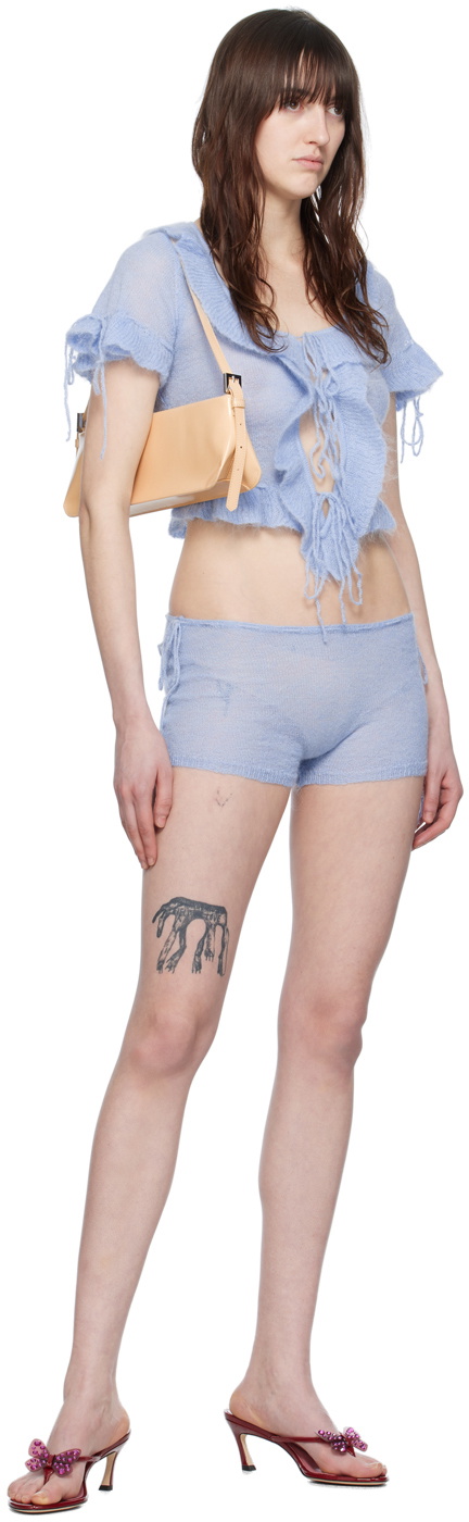 GUIZIO Blue Drawstring Shorts