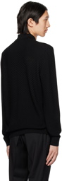 Brioni Black Three-Button Polo