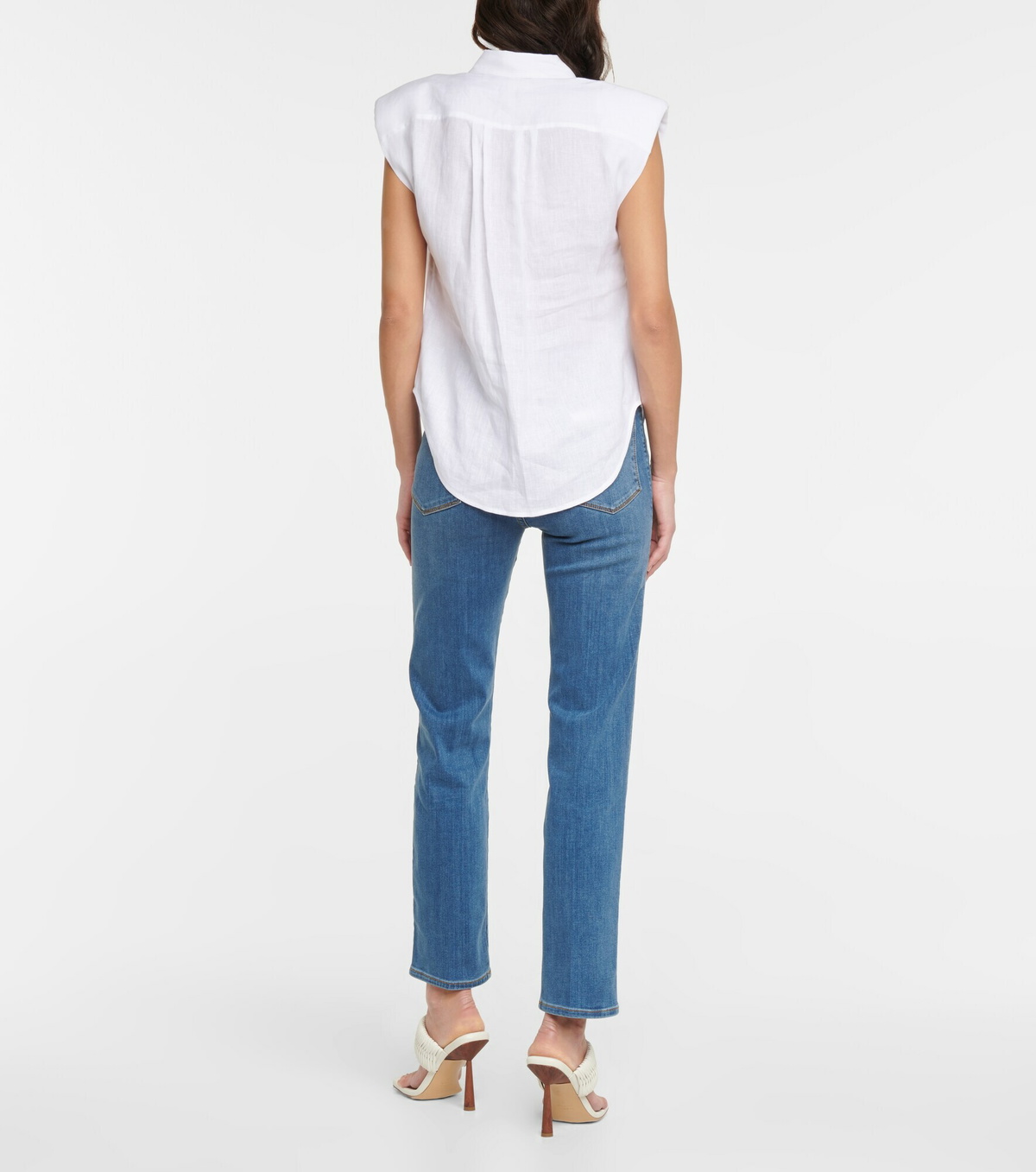 Frame - Sleeveless linen top