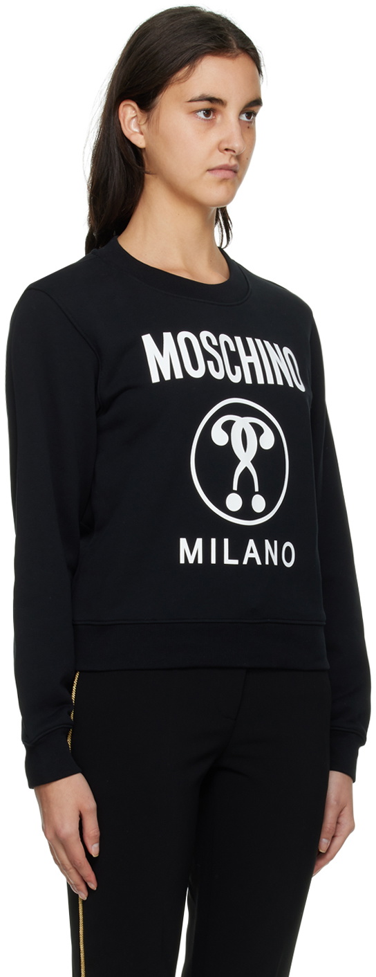 Moschino Black Double Question Mark Sweatshirt Moschino