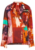 Roksanda Java Printed Satin Blouse Multi Print