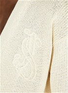 Jil Sander - Embroidered Logo Cardigan in Cream