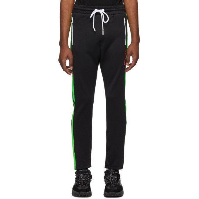 Photo: Diesel Black and Green P-Russy-Band Lounge Pants
