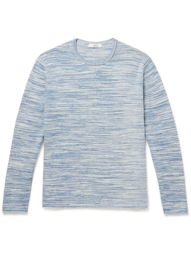 Photo: Mr P. - Organic Cotton and Wool-Blend T-Shirt - Blue