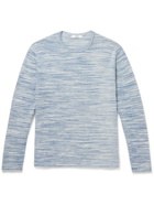 Mr P. - Organic Cotton and Wool-Blend T-Shirt - Blue
