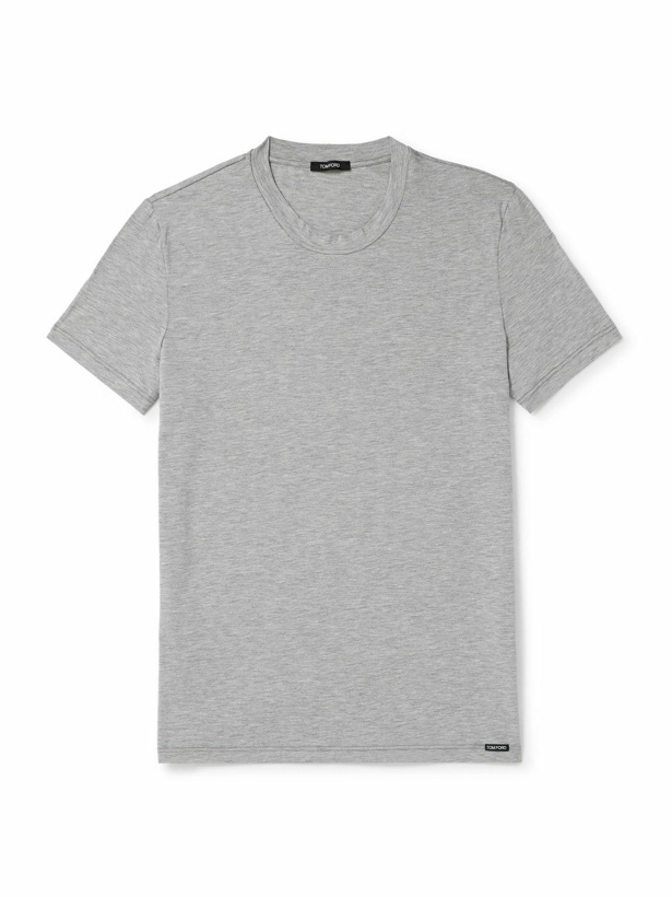 Photo: TOM FORD - Slim-Fit Stretch Cotton and Modal-Blend T-Shirt - Unknown