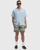 Portuguese Flannel Linen camp collar White Mens Shortsleefe