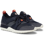 Moncler - Emilien Leather and Rubber-Trimmed Mesh Sneakers - Men - Navy