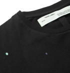 Off-White - Paint-Splattered Cotton-Jersey T-Shirt - Men - Black