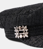 Roger Vivier Tweed newsboy cap