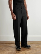 Jil Sander - Straight-Leg Grain de Poudre Wool Trousers - Black