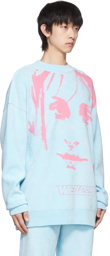 We11done Blue & Pink Reversible Sweater