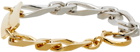 IN GOLD WE TRUST PARIS Gold & Silver Bold Figaro Bracelet
