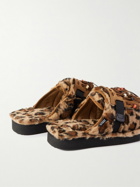 Alanui - Suicoke Zavo Leather and Leopard-Print Faux Fur Slides - Animal print