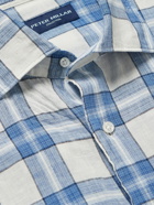 Peter Millar - Checked Linen-Gauze Shirt - Blue