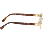 Fendi Gold Baguette Sunglasses
