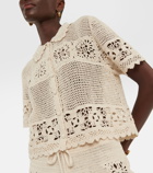 Zimmermann Chintz crochet cropped shirt