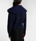 Erdem Crochet-trimmed wool-blend cardigan