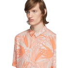 Saint Laurent Orange and Taupe Jungle Shirt